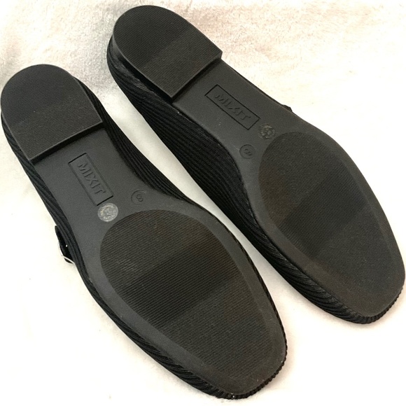 BLACK MIXIT MARY JANE SQUARE TOE BUCKLED SLIP ON BALLET SHOES SIZE 8M - Picture 11 of 14